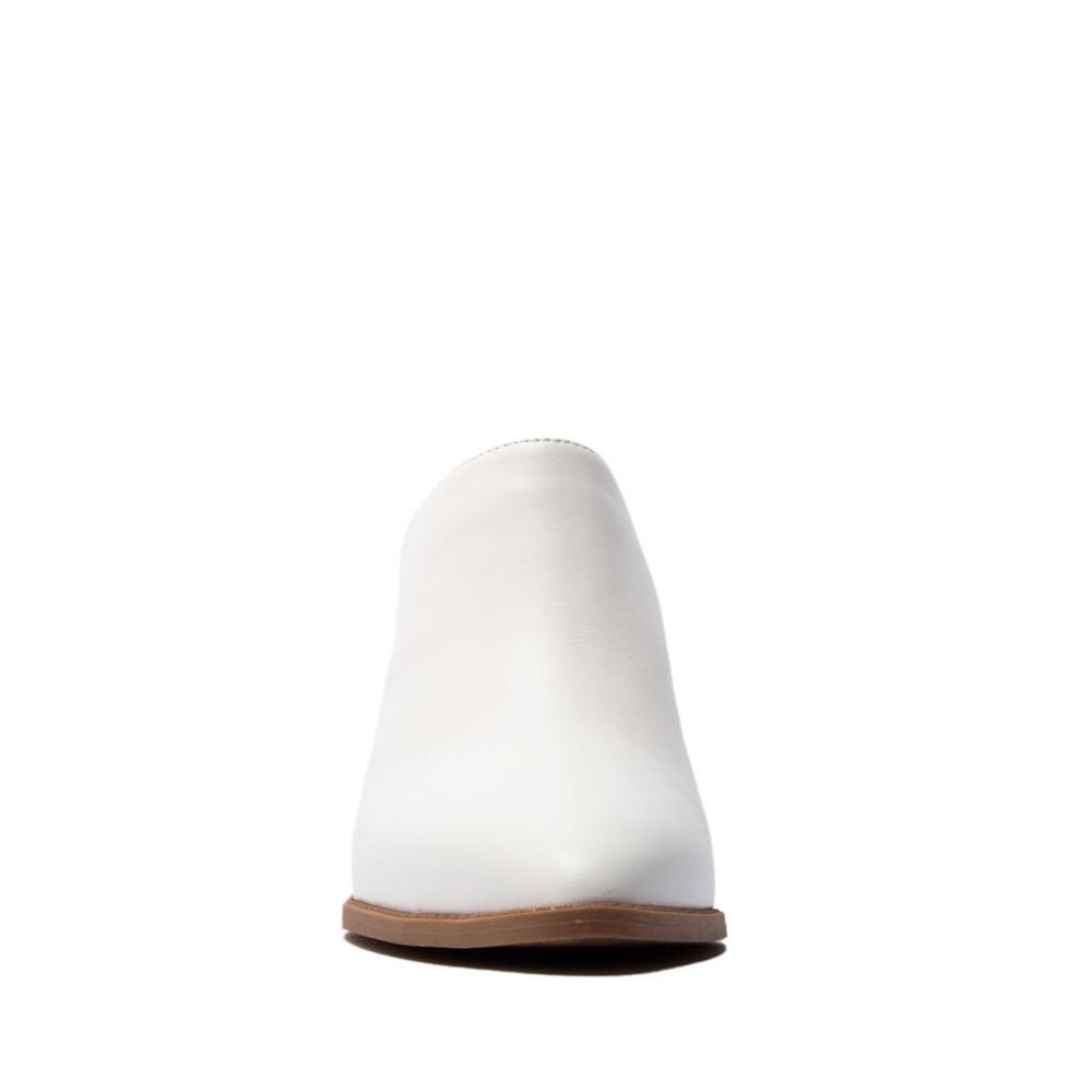 FINAL PRICE! White Vegan Leather Mule Boots - Picture 6 of 8